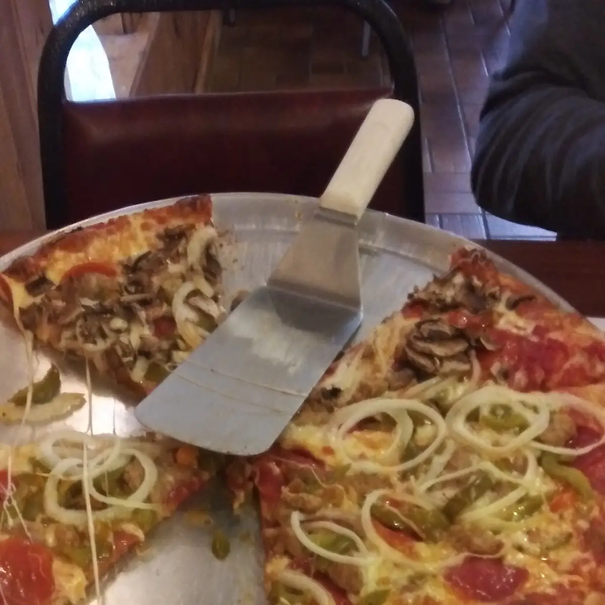 Specialty Pizza with Mushrooms on Half
