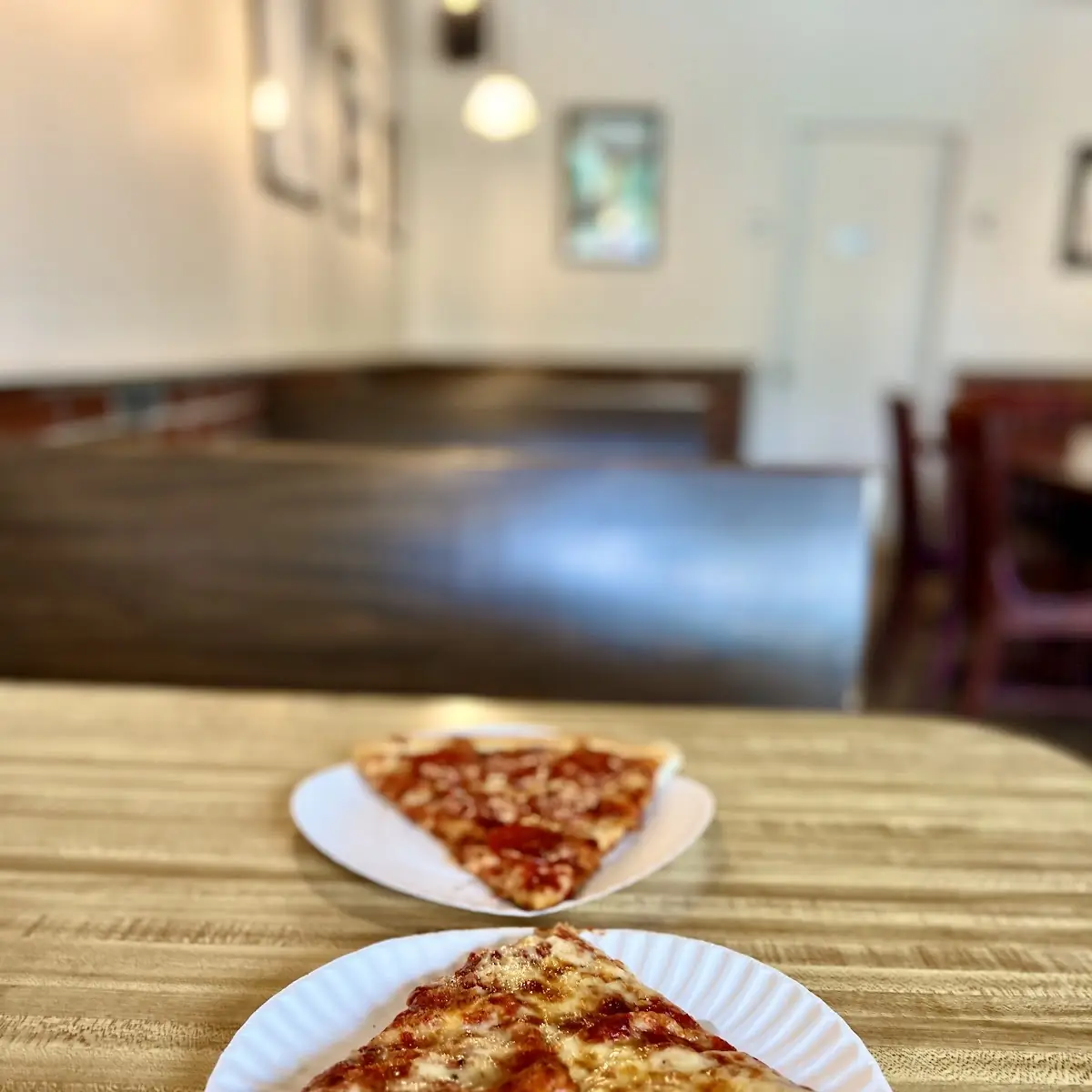 Plain Pizza and Pepperoni Pizza Slices