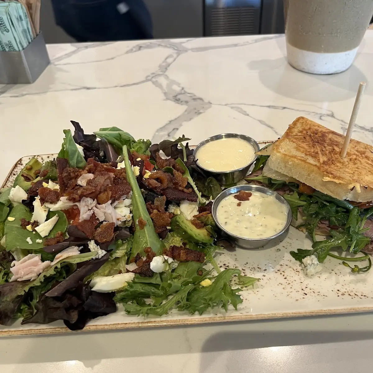 Roast Beef Sandwich & Cobb Salad