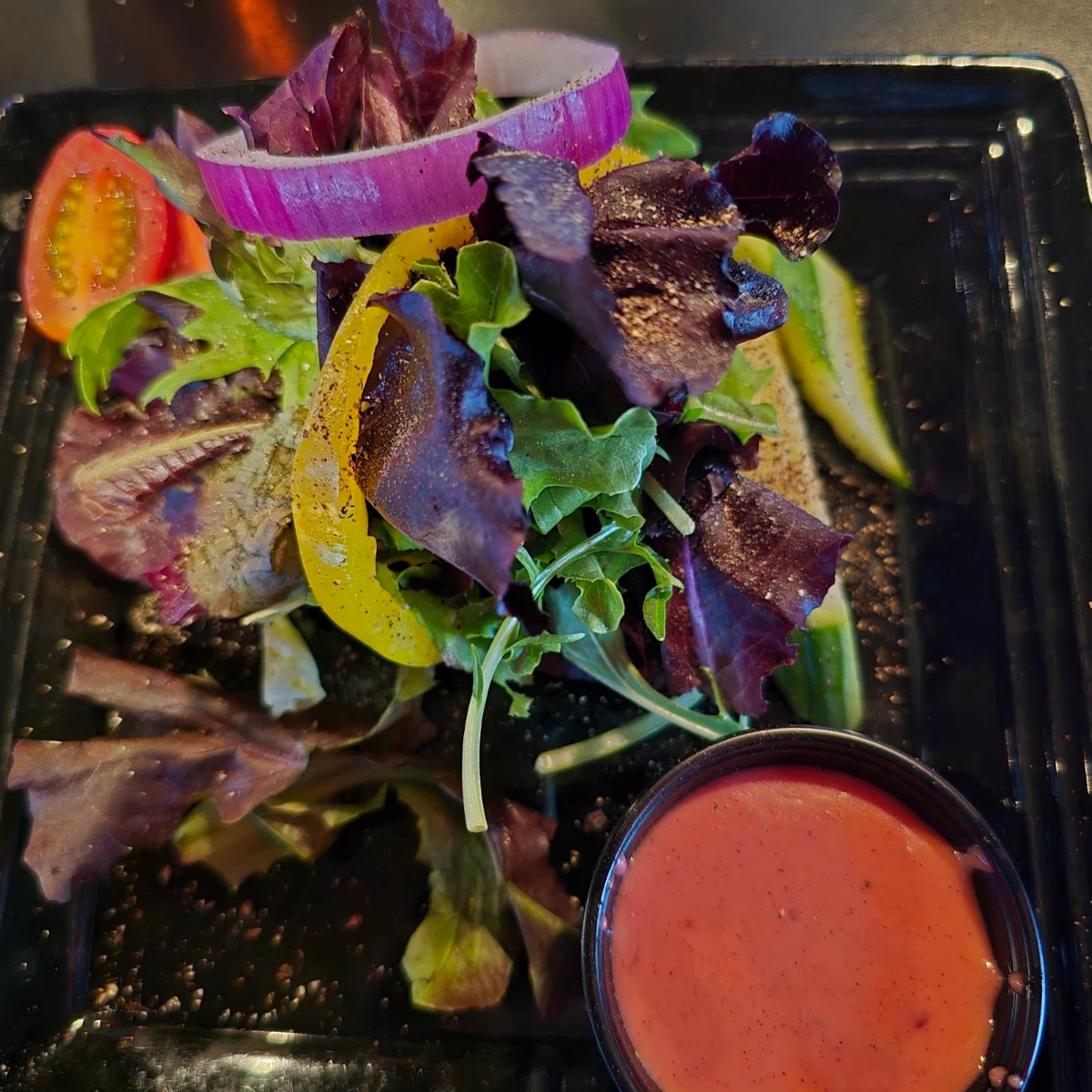 Side Salad with Raspberry Vinaigrette