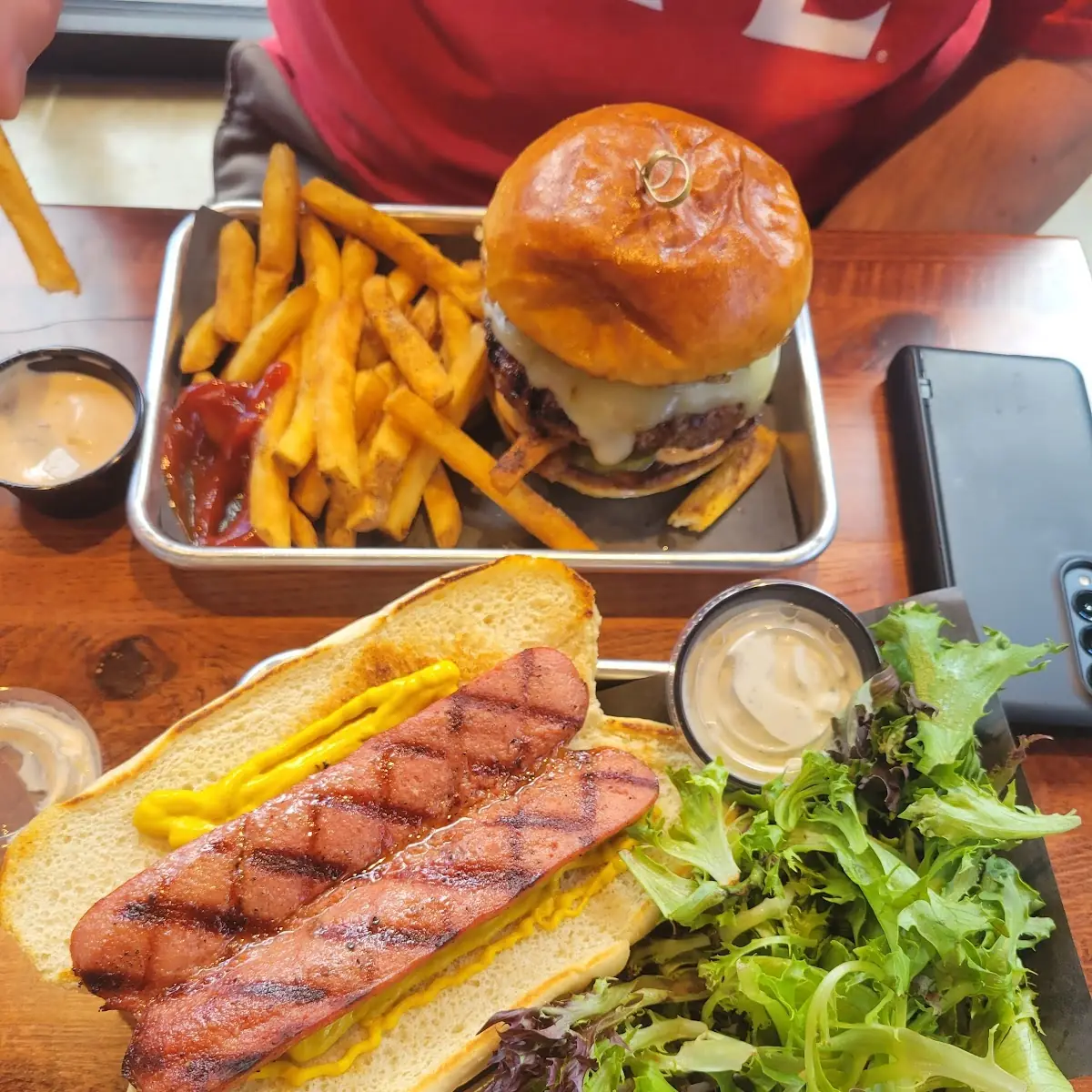 Hot Dog and Hangover Burger