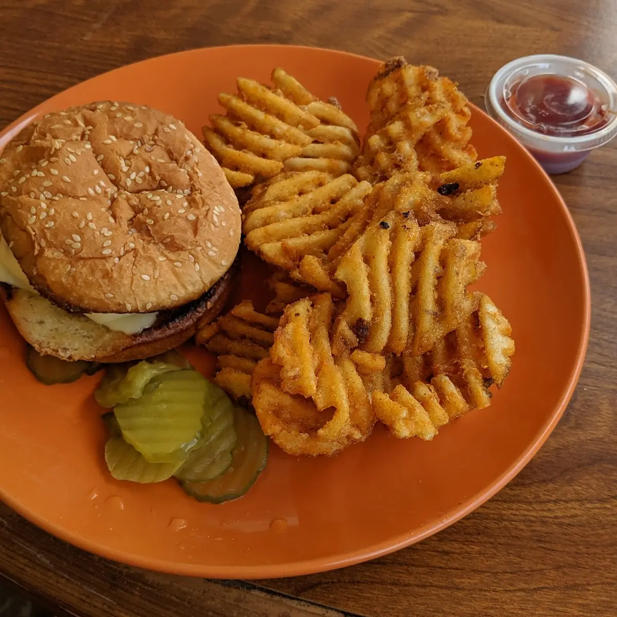 Burger and Waffle Fries