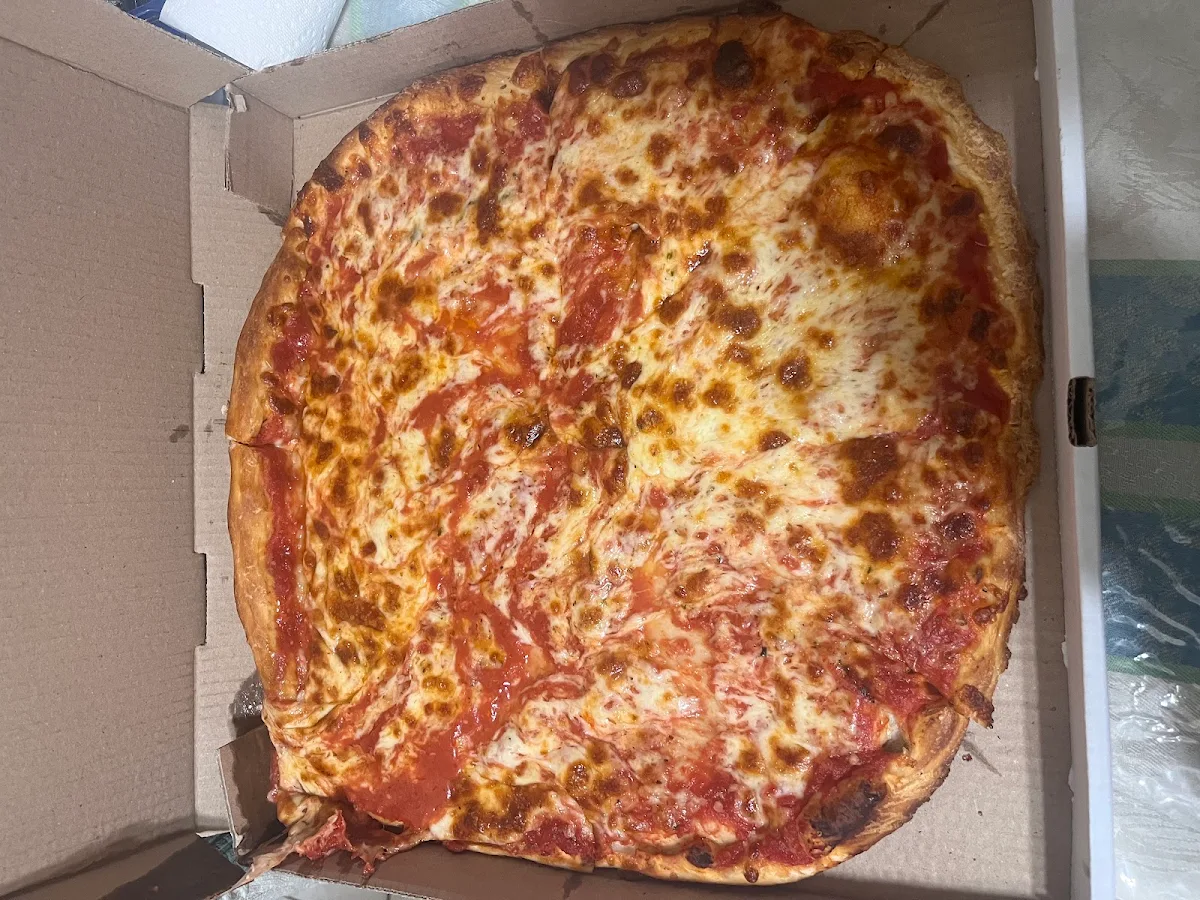Cheese Pizza in Cardboard Box