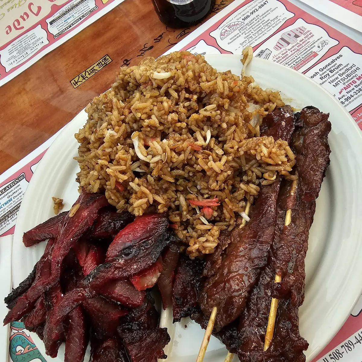 Beef Teriyaki Pork Rice and Spareribs