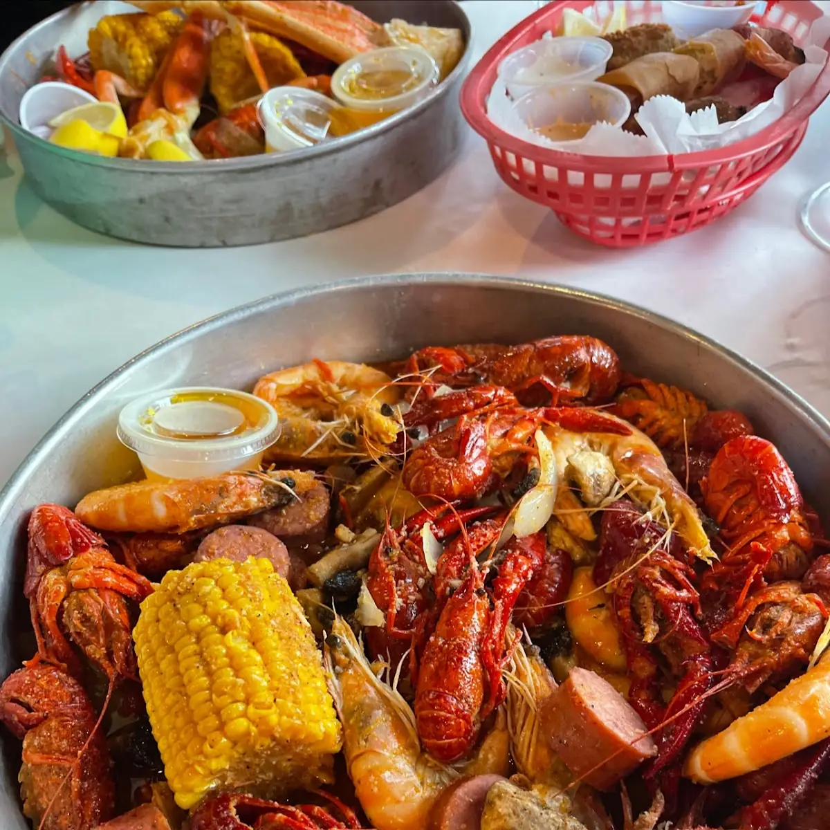 Cajun Fried Shrimp Fried Crawfish Fried Crab