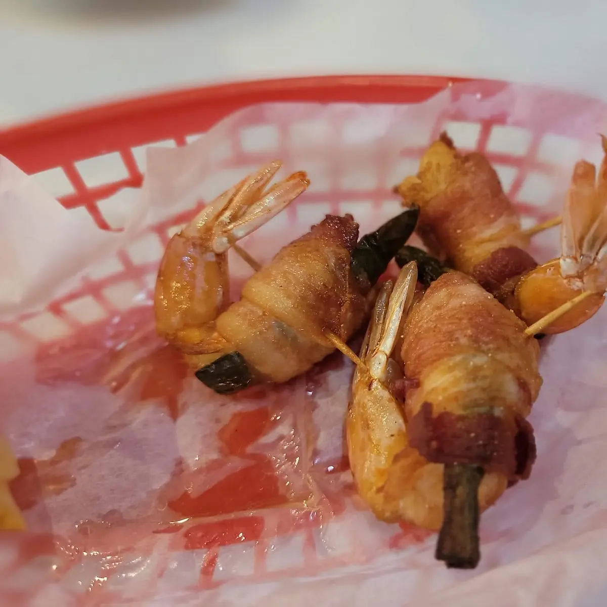 Shrimp with Bacon Wrapped Shrimp