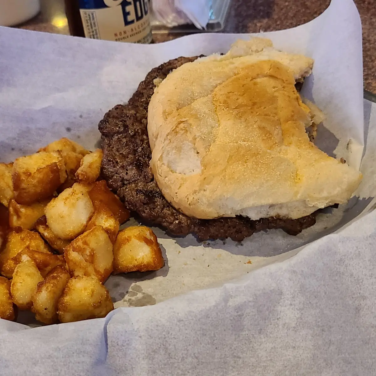 Steak Sandwich and Cheese Curds