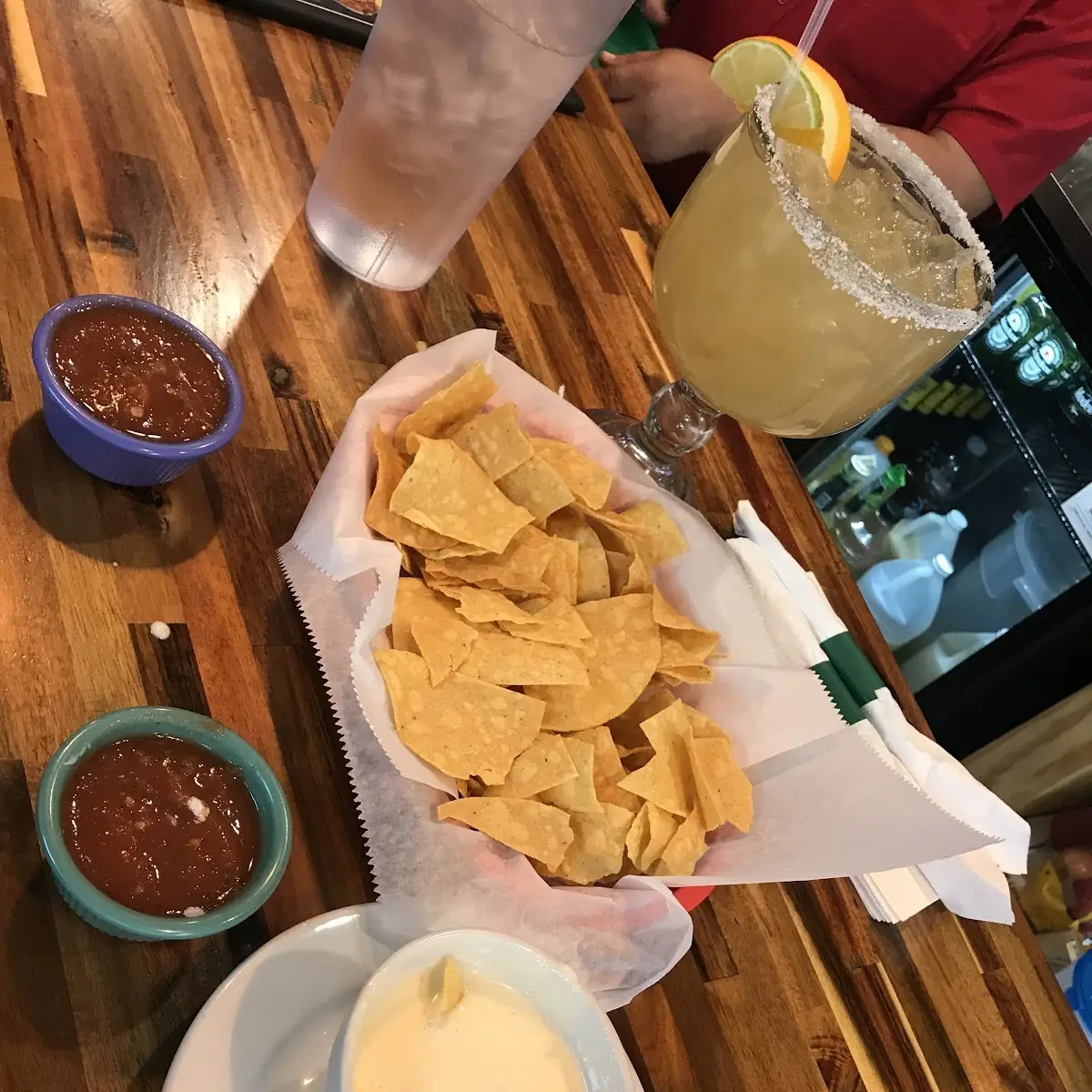 Chips and Salsa Queso Blanco