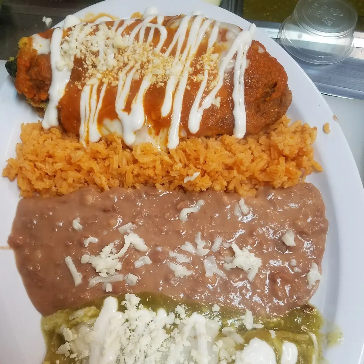 Chile Relleno Enchilada Plate