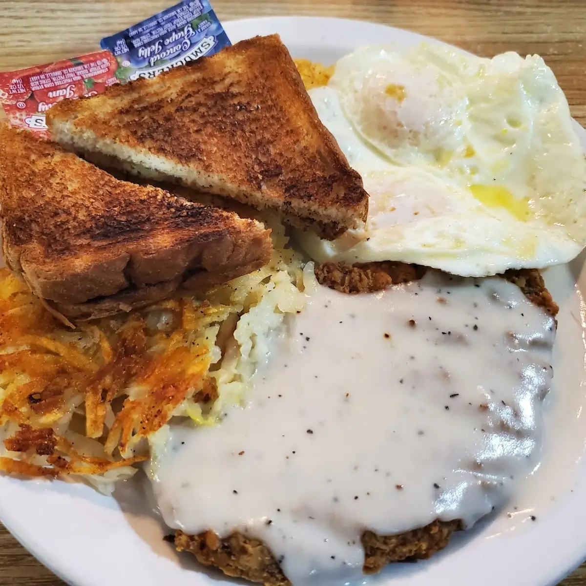 Eggs Hash Browns & Toast
