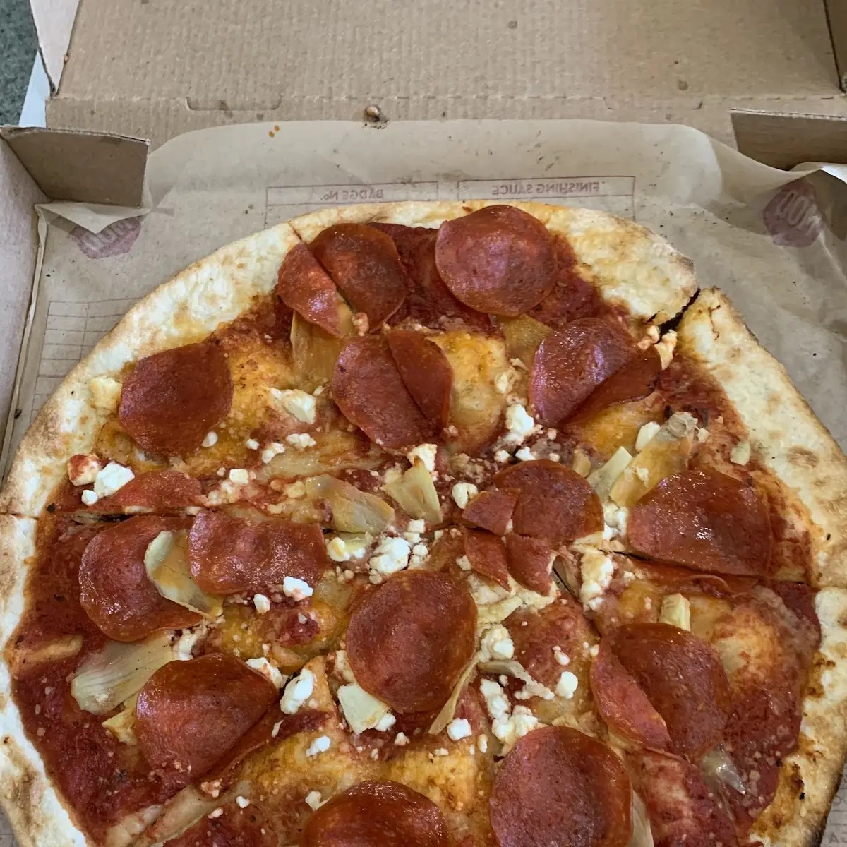 Pepperoni and Artichoke Hearts
