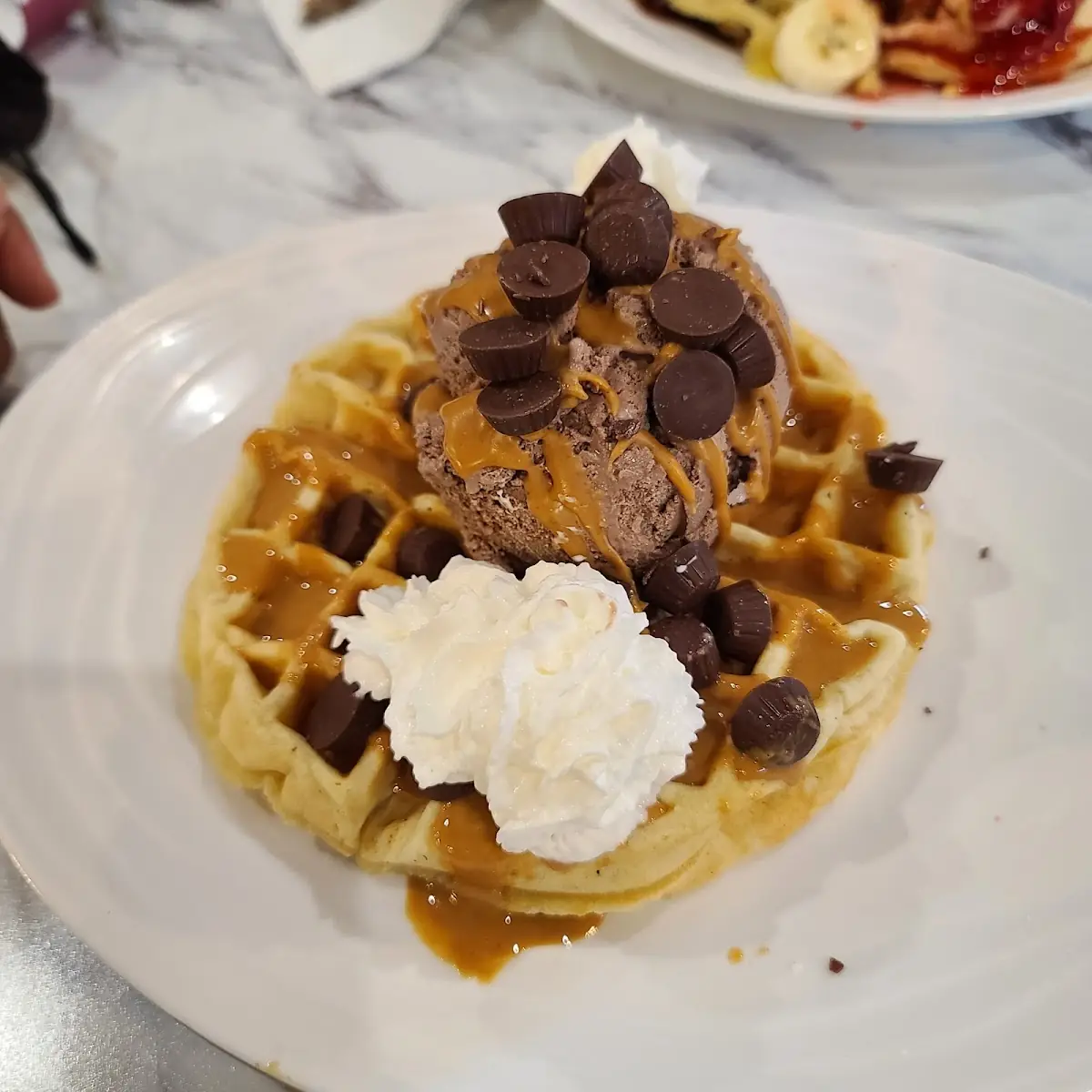 Belgium Waffle Peanut Butter Chocolate