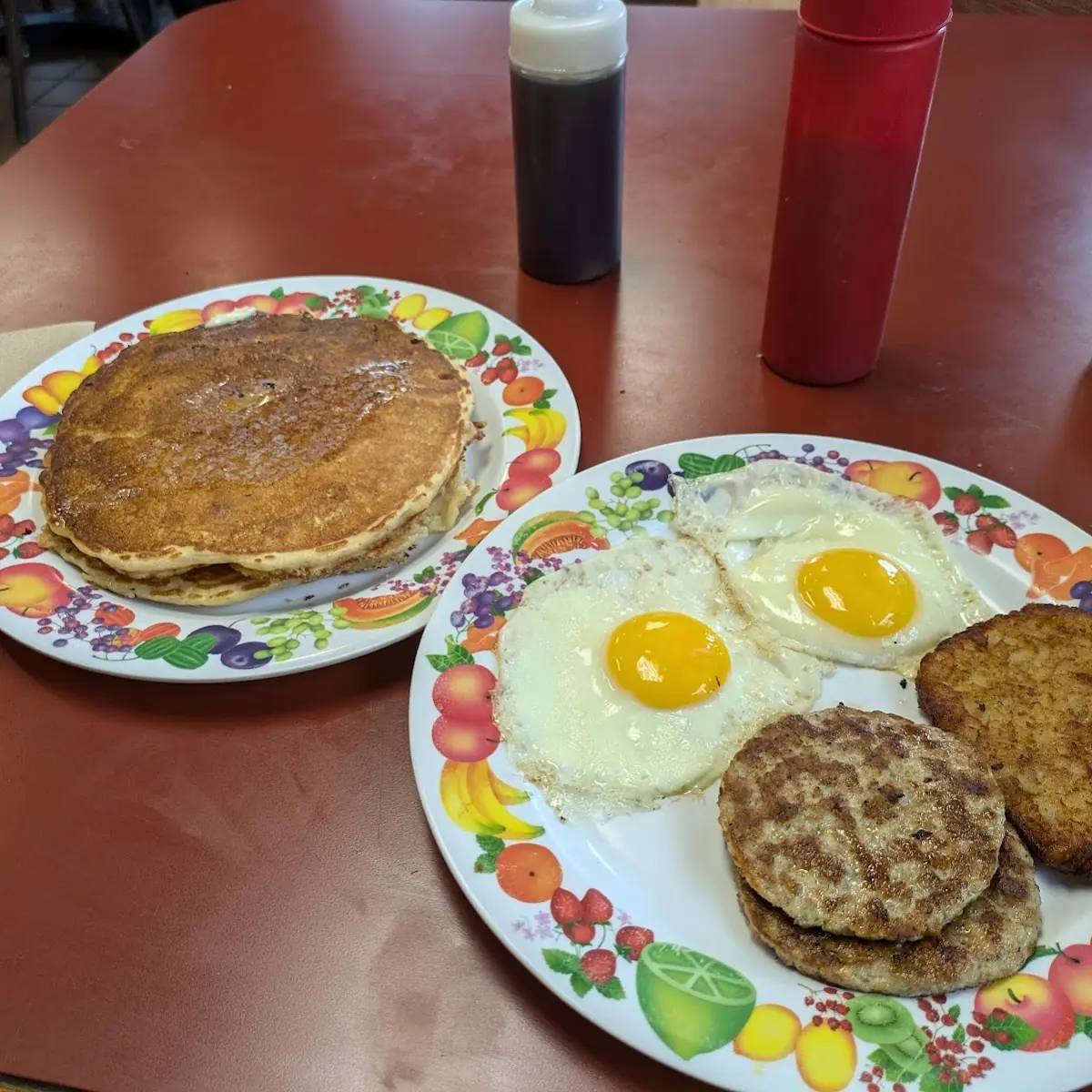 Two Eggs with Pancakes Platter