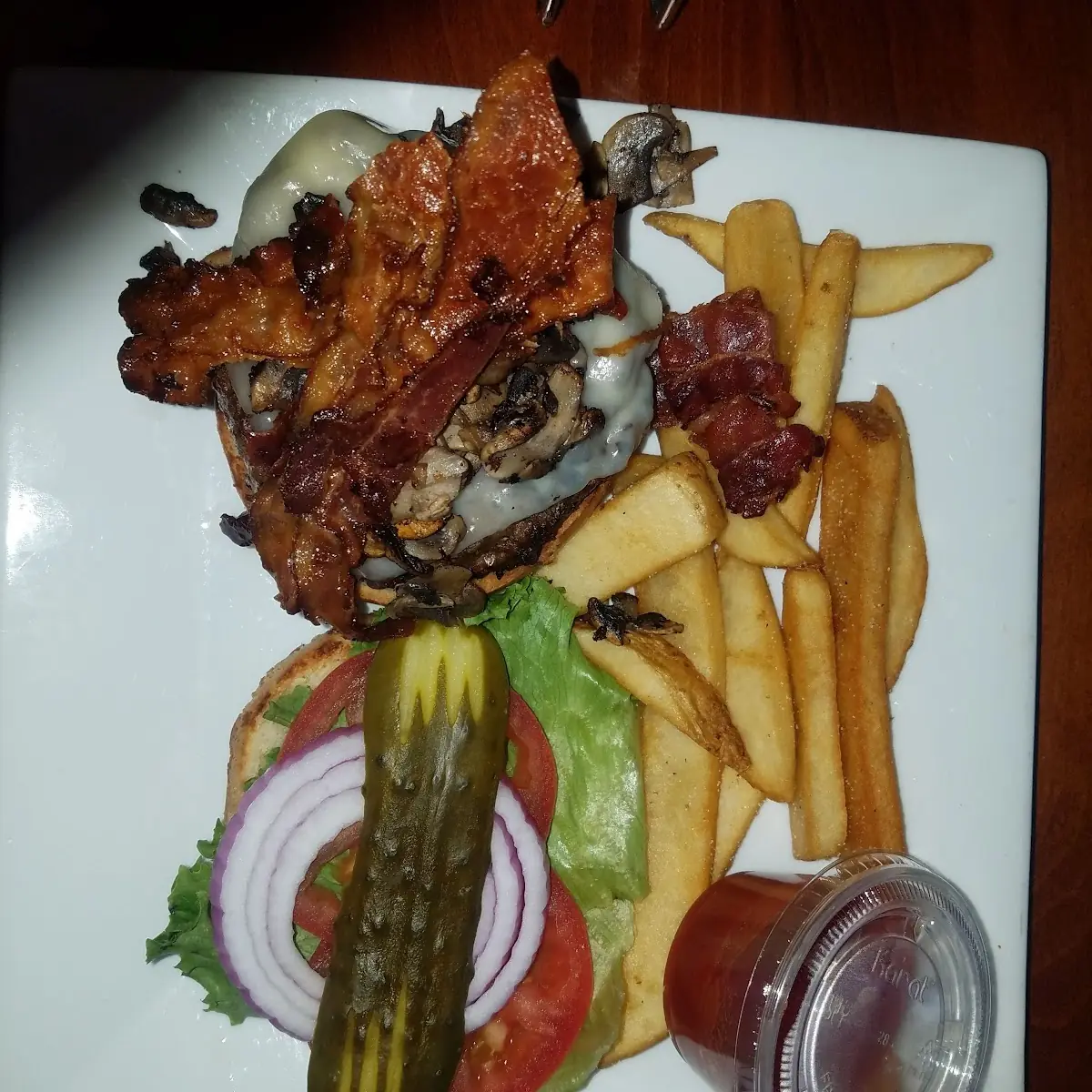 Mushroom Bacon Swiss Burger