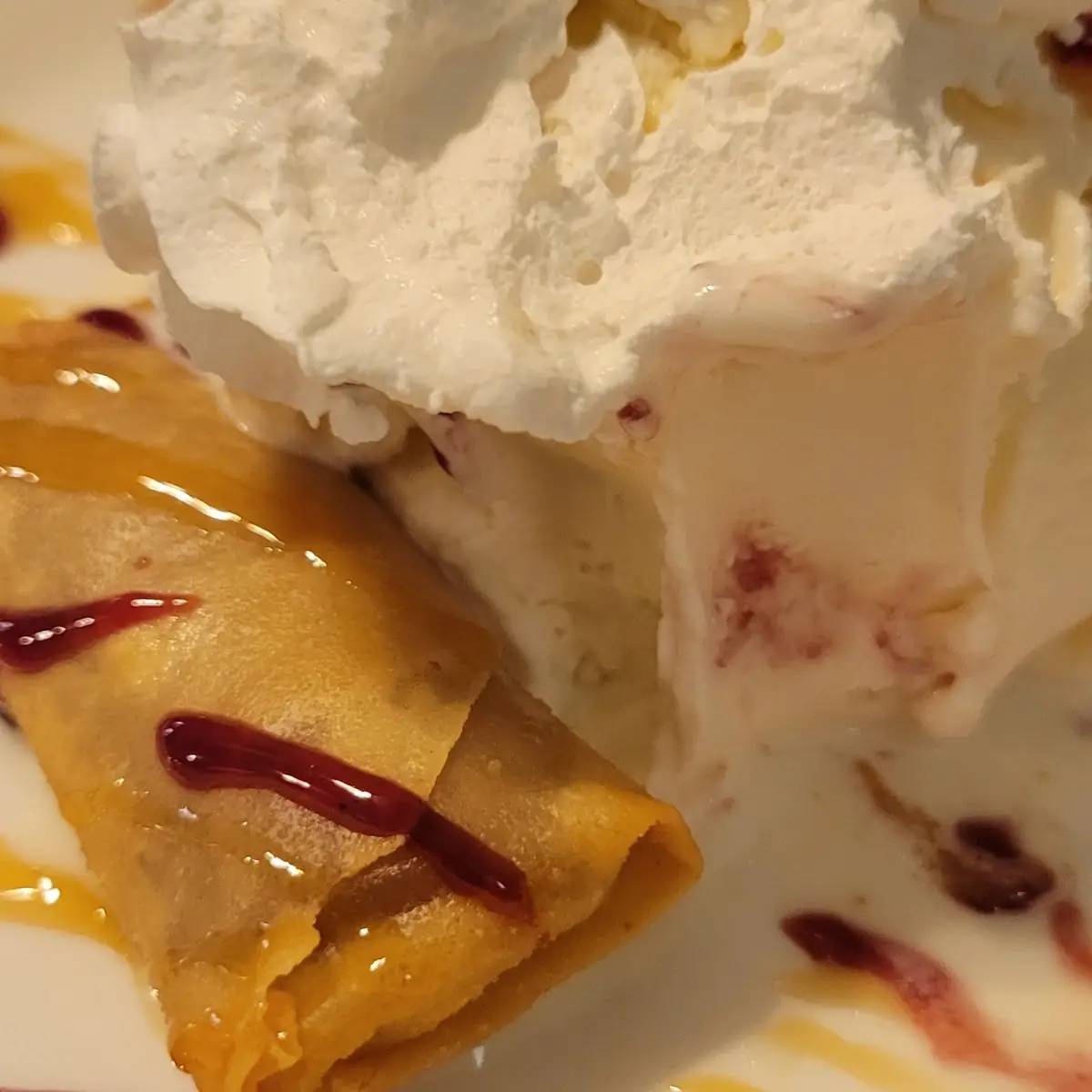Fried Banana and Vanilla Ice Cream