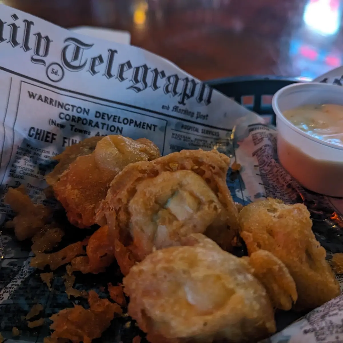 Gnome Stools Breaded Mushrooms