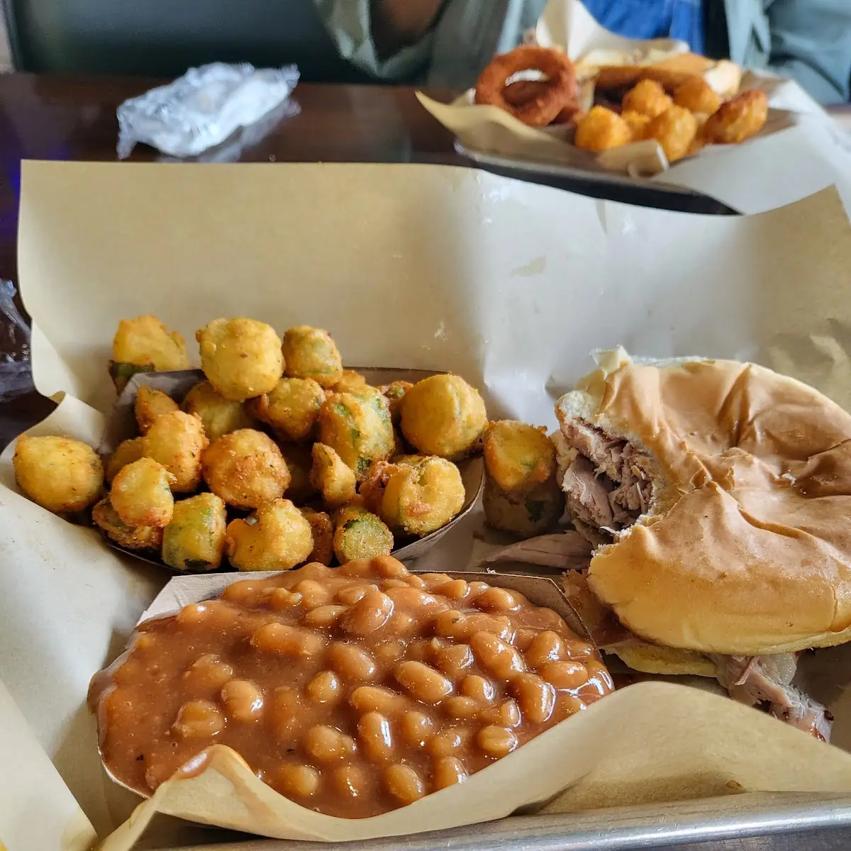 Pulled Pork and Pulled Chicken Sandwich