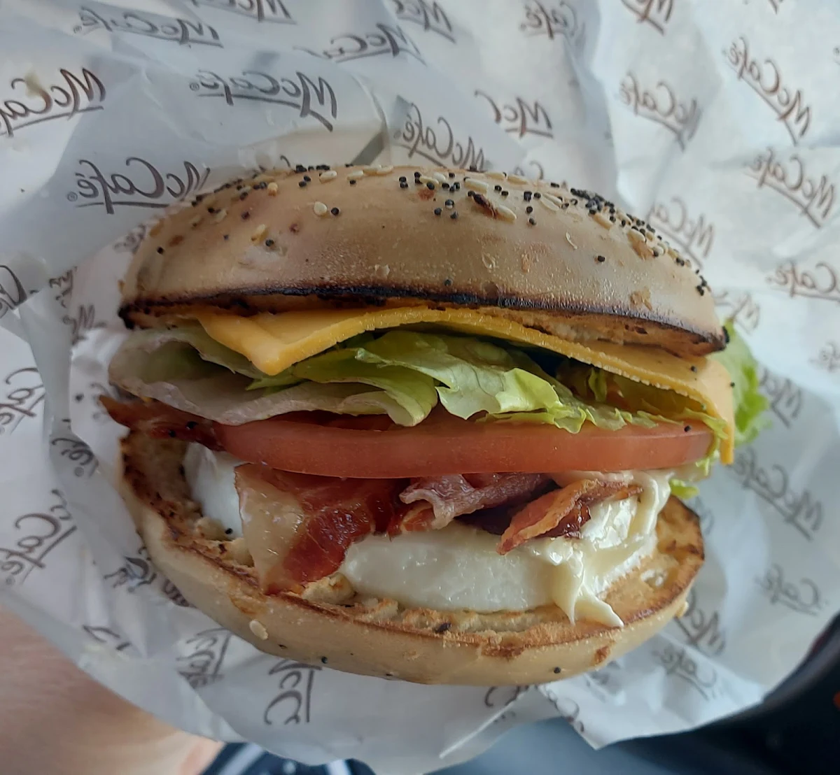 Bacon Egg and Cheese Everything Bagel