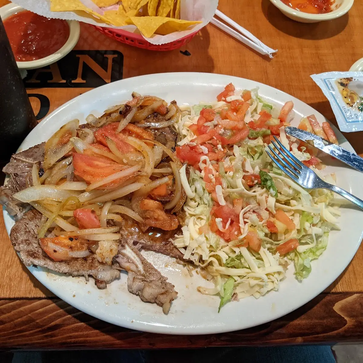 T-Bone Steak and Salad