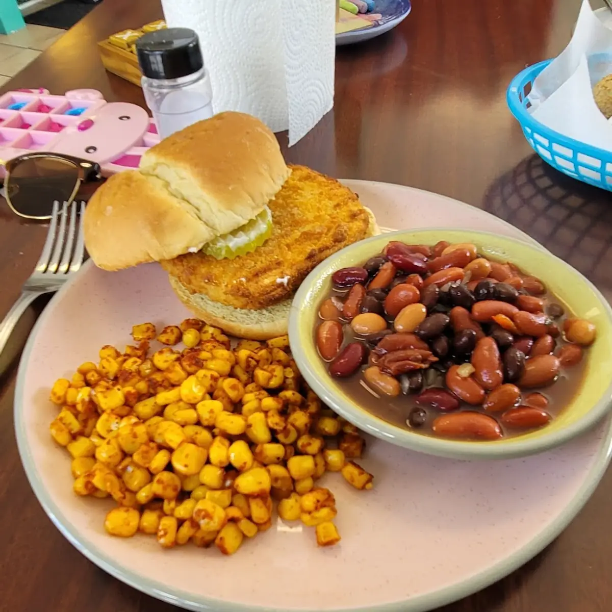 Vegan Burger with Sides