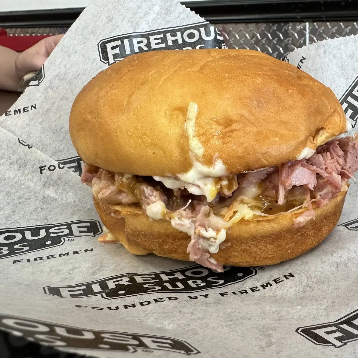 Pulled Pork on Hawaiian Bun