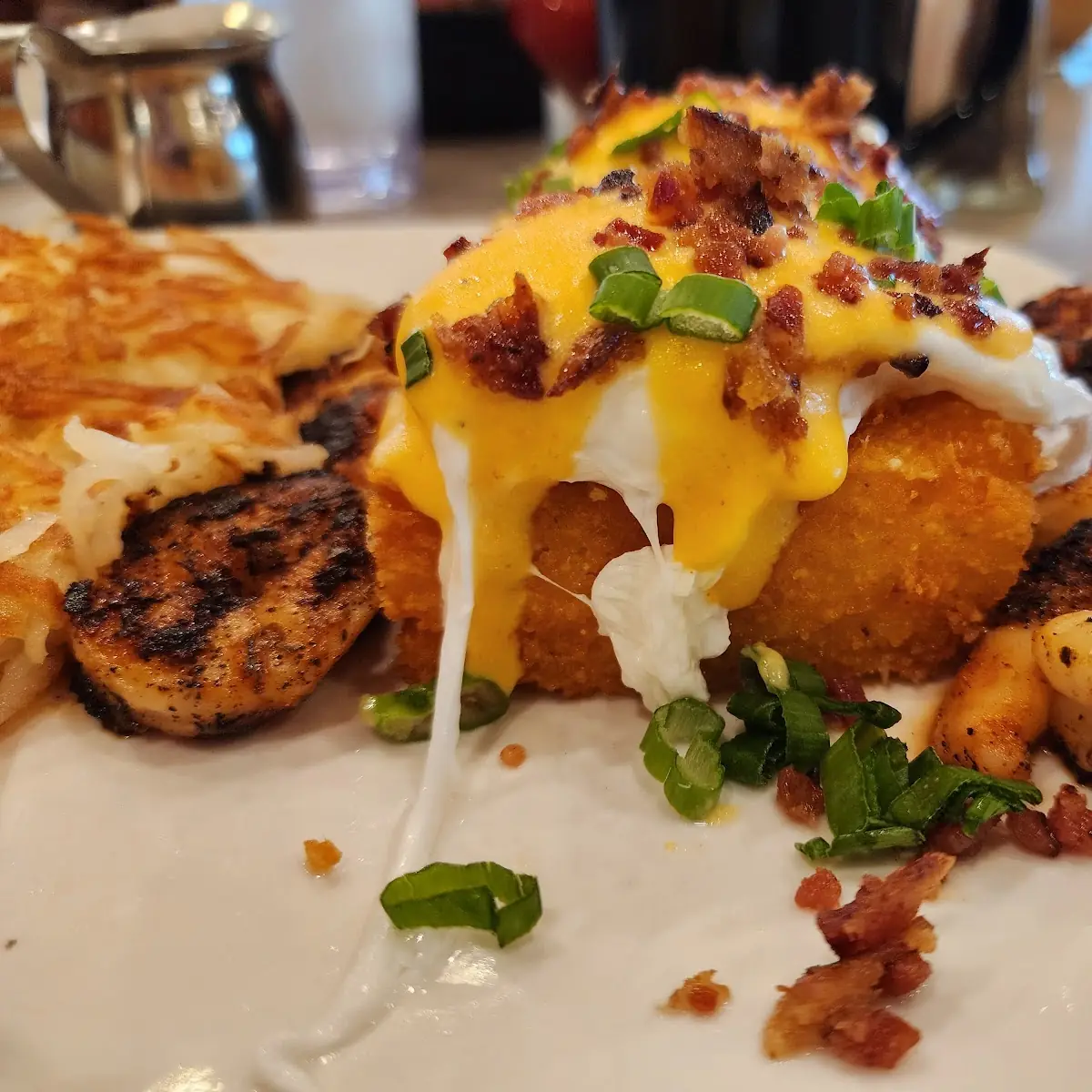 Eggs Benedict with Shrimp & Grit Cakes