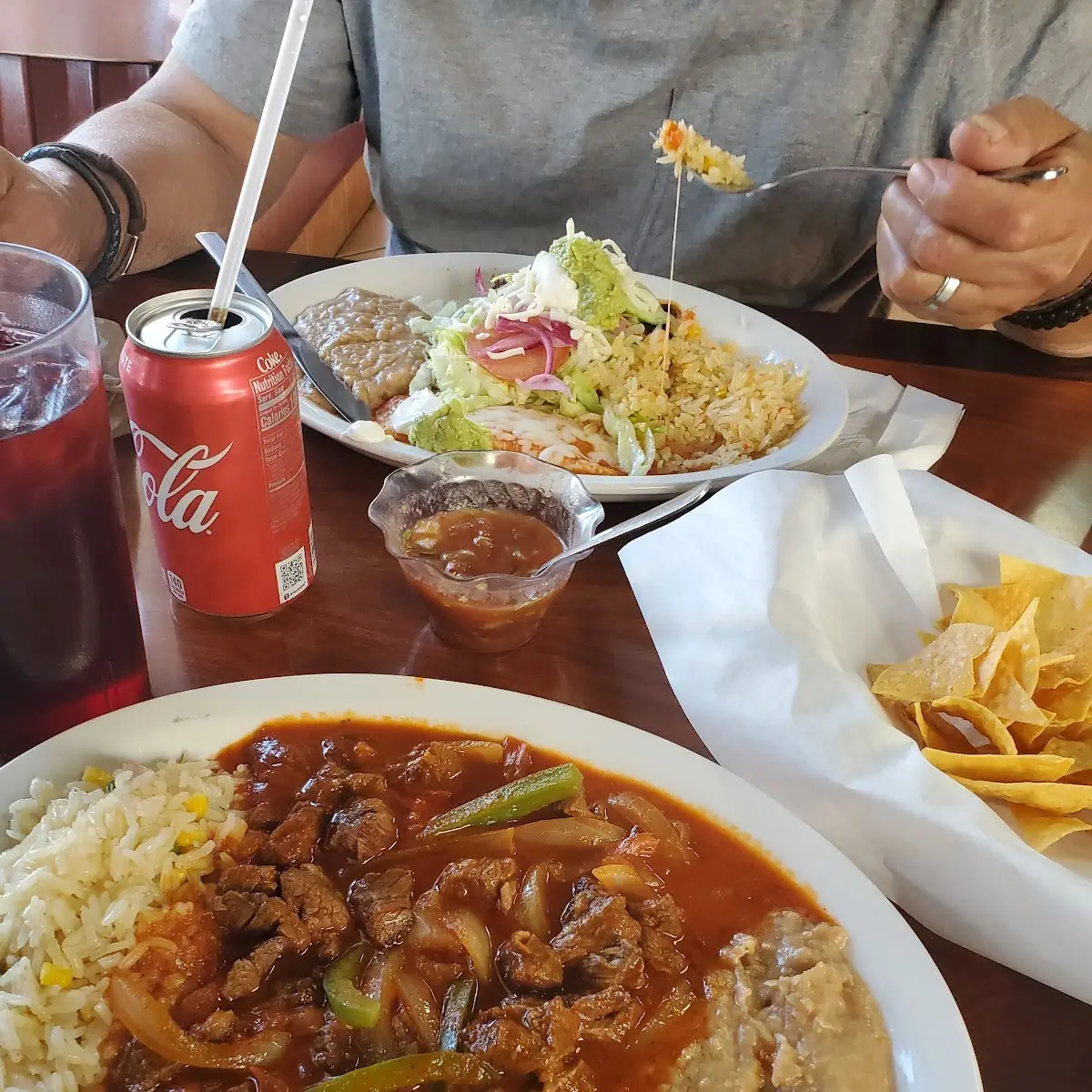 Seafood Platter with Rice Beans