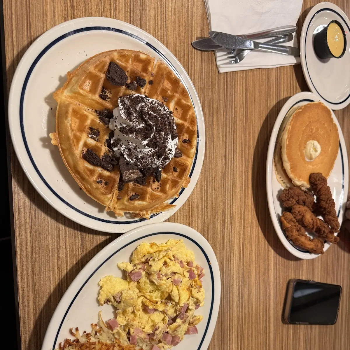 Waffles and Scrambled Eggs