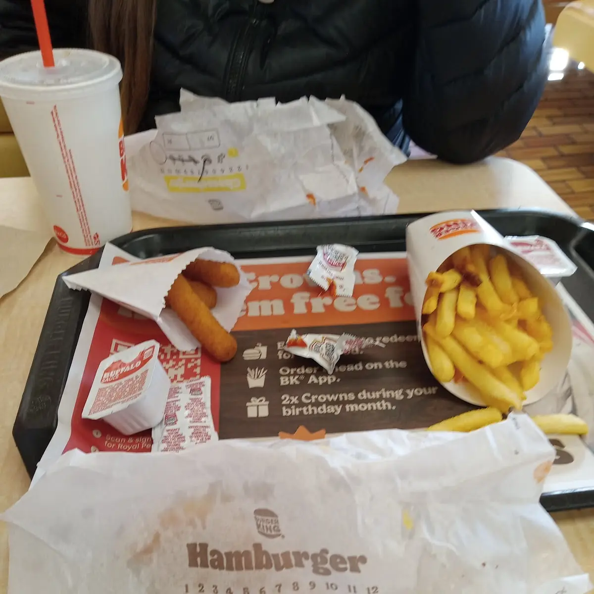 Cheese Burger and Mozzarella Sticks