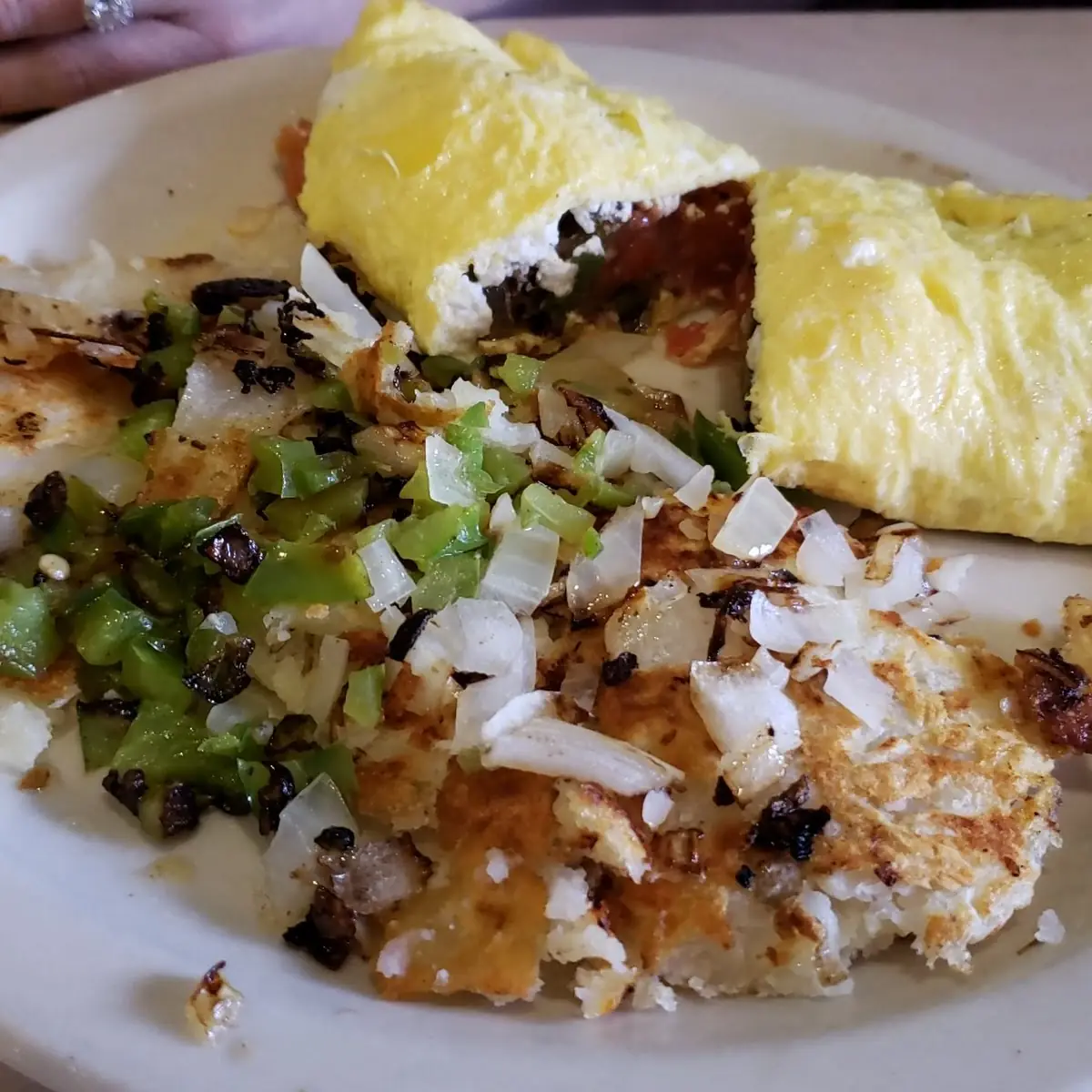 Greek Omelette with Potatoes O'Brien