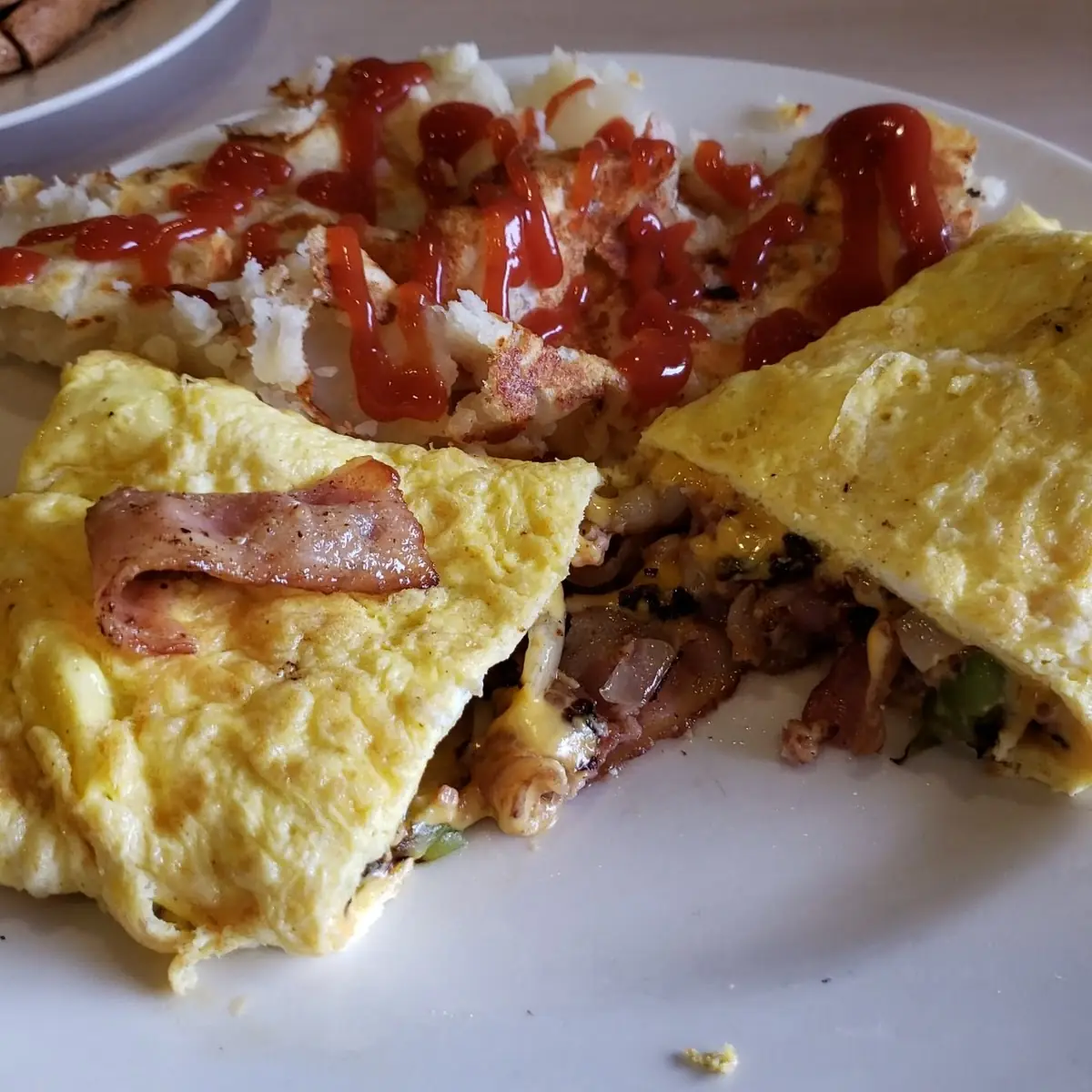 Western Omelette with Bacon