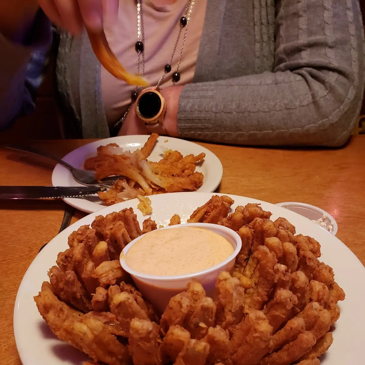 Fried Onion Blossom with Dipping Sauce