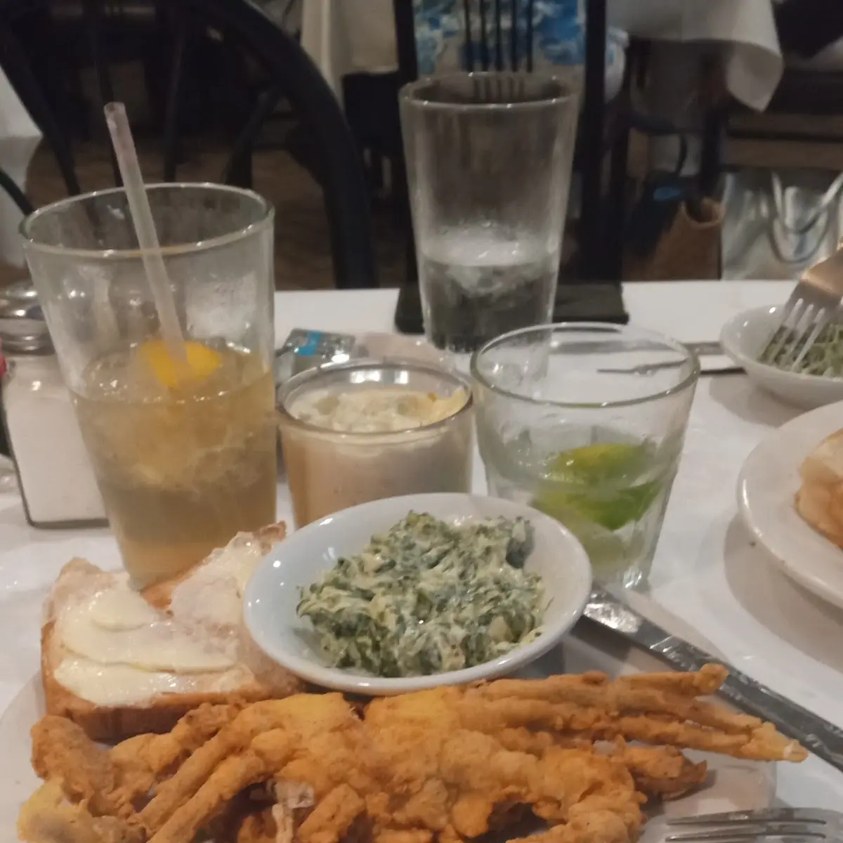 Soft Shell Crab and Creamed Spinach