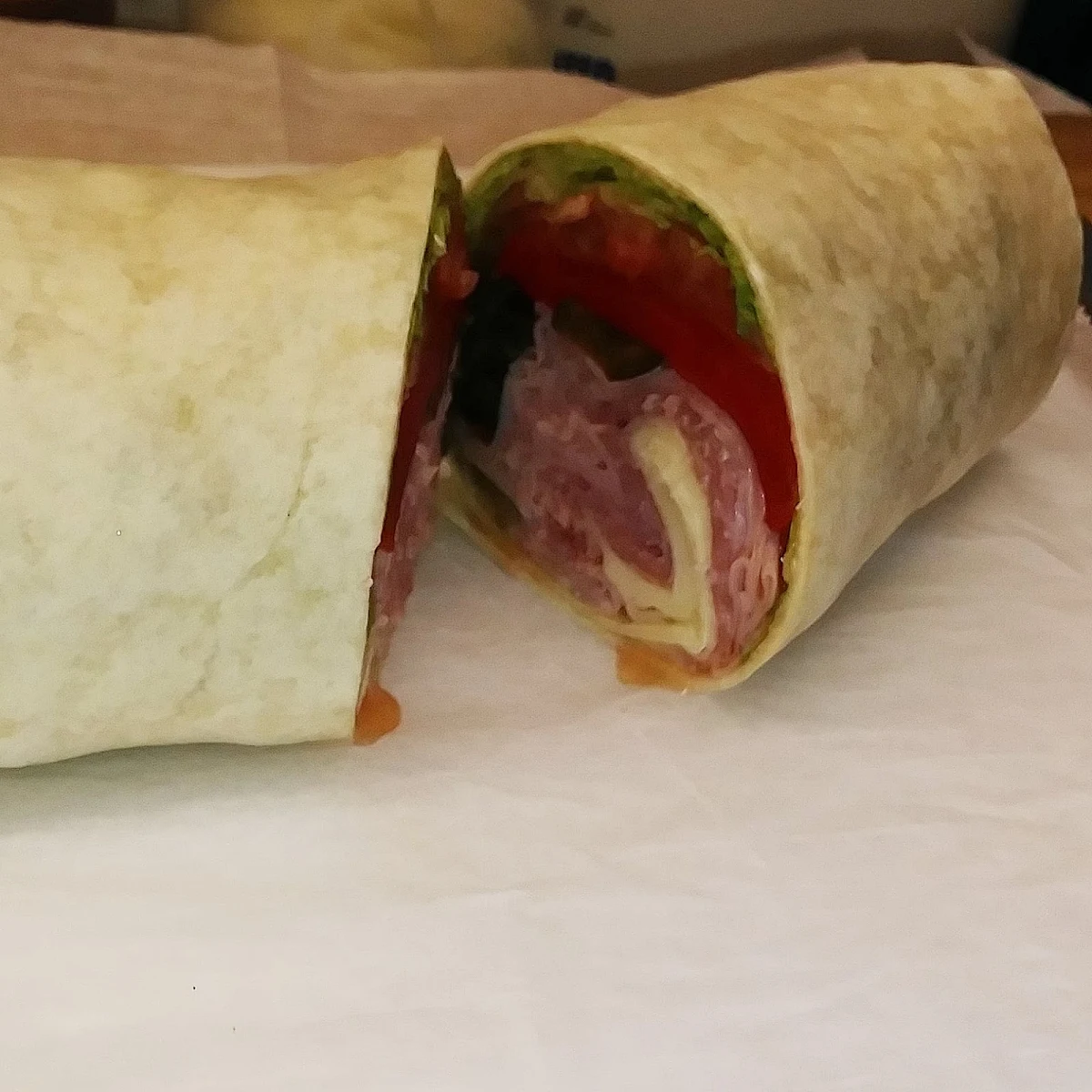 Italian Combo Wrap w Roasted Red Peppers