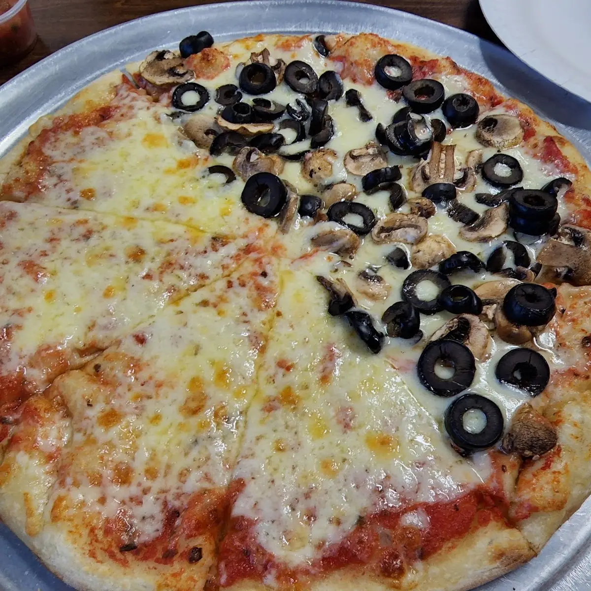 Half Black Olive Pizza