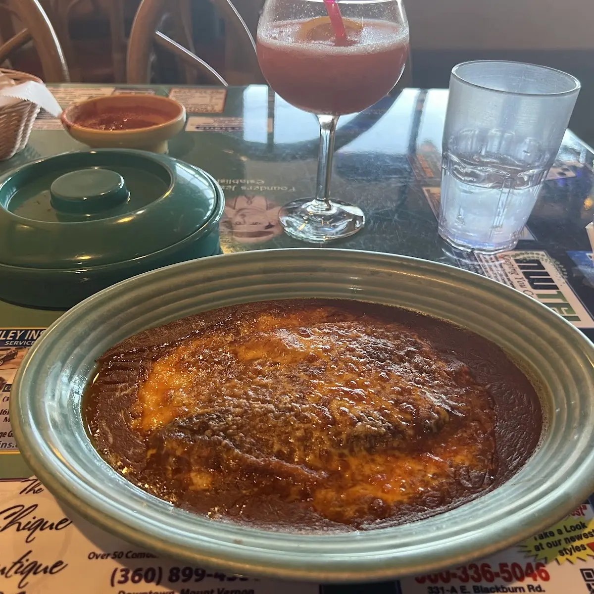 Side Chile Relleno with Enchilada Sauce