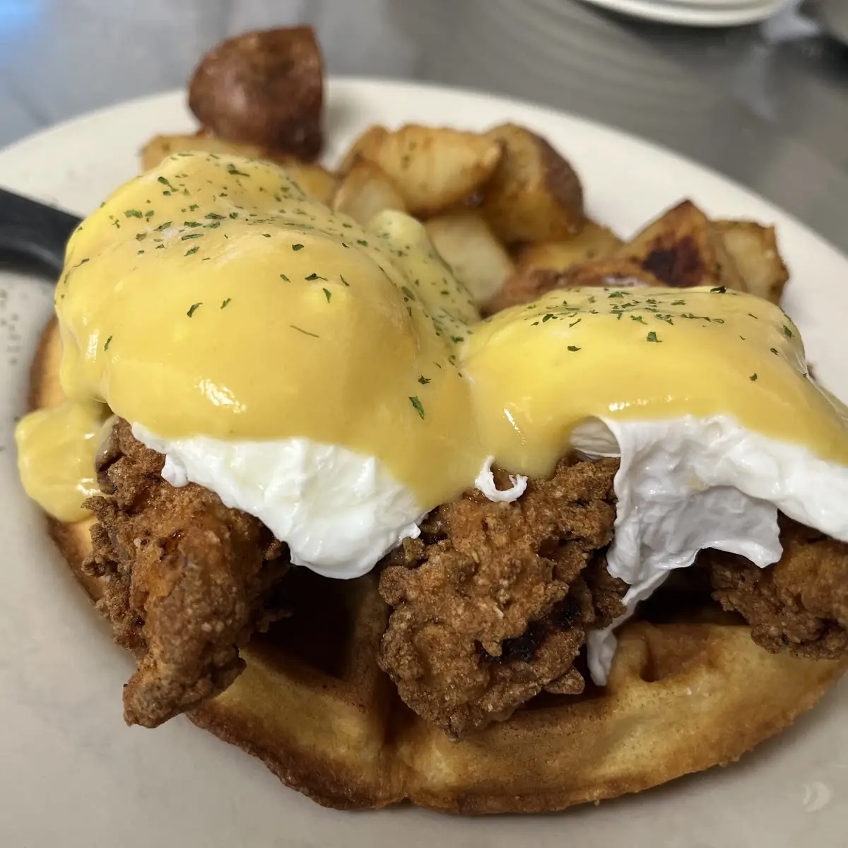County Fair Fried Dough Eggs Benedict
