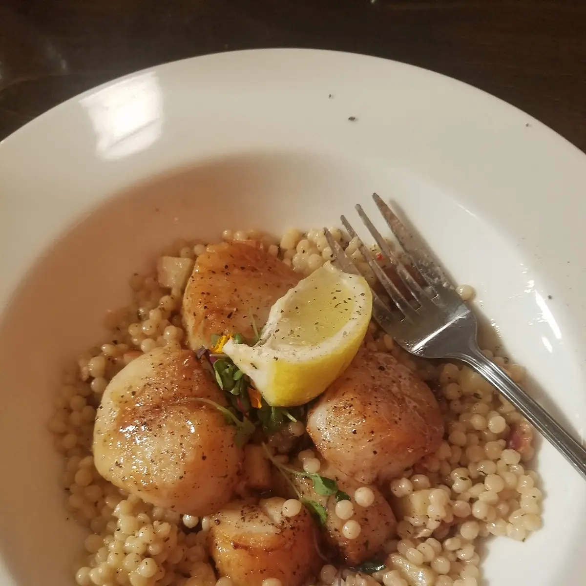 Seared Sea Scallops with Couscous