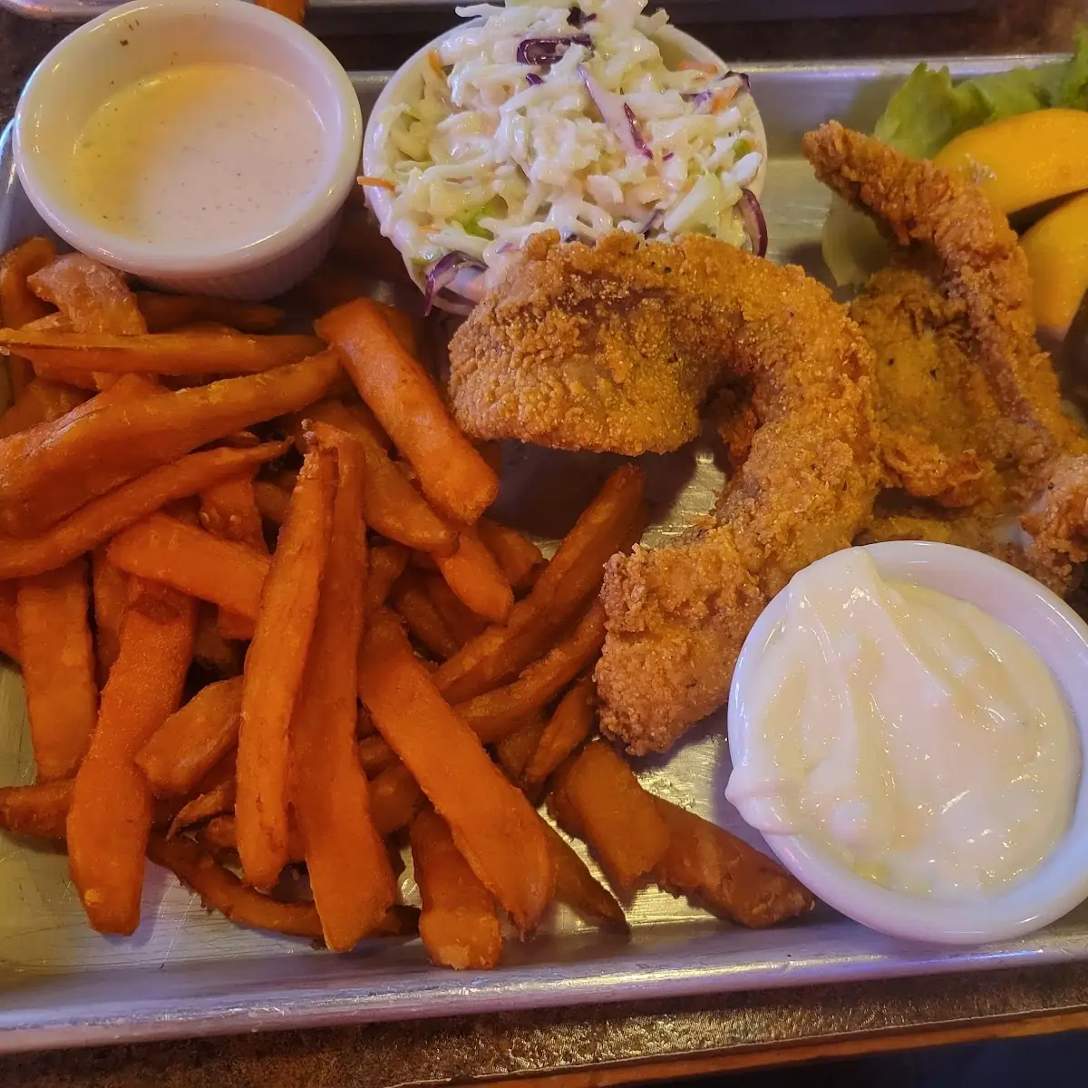 Fish and Chips with Sweet Potato Fries