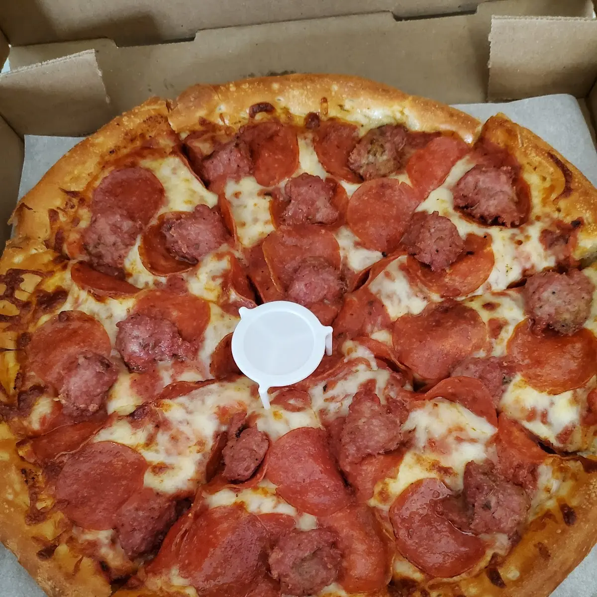 Sausage and Pepperoni Pizza