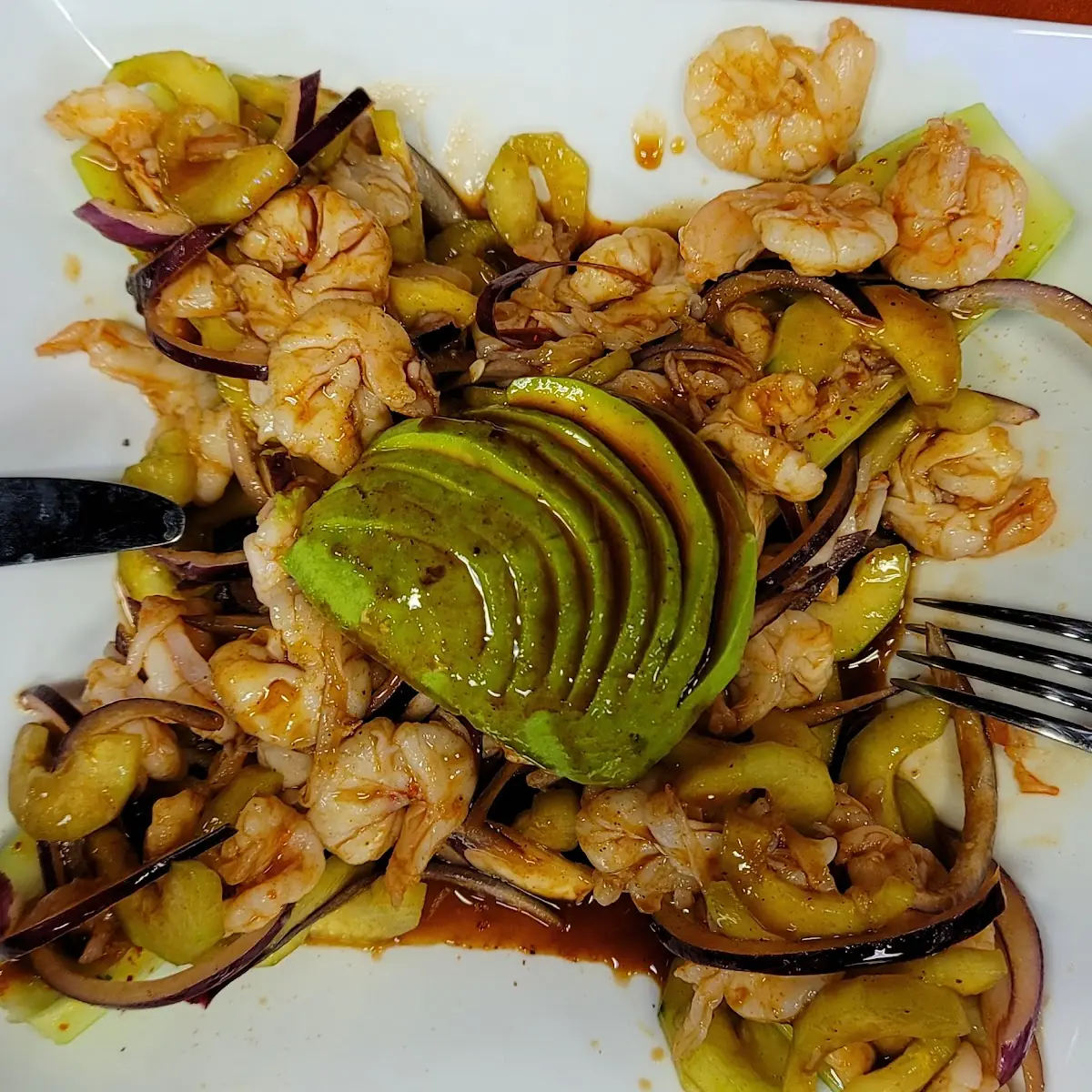 Aguachile de Camarón Con Salsa Negra