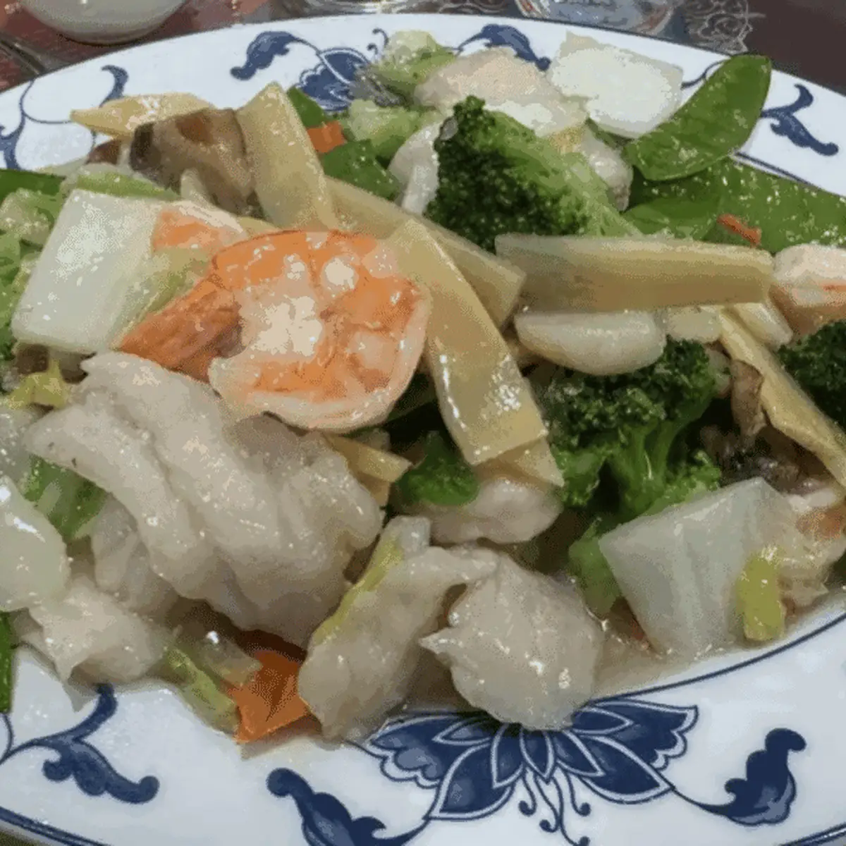 Mixed Vegetables White Garlic Sauce