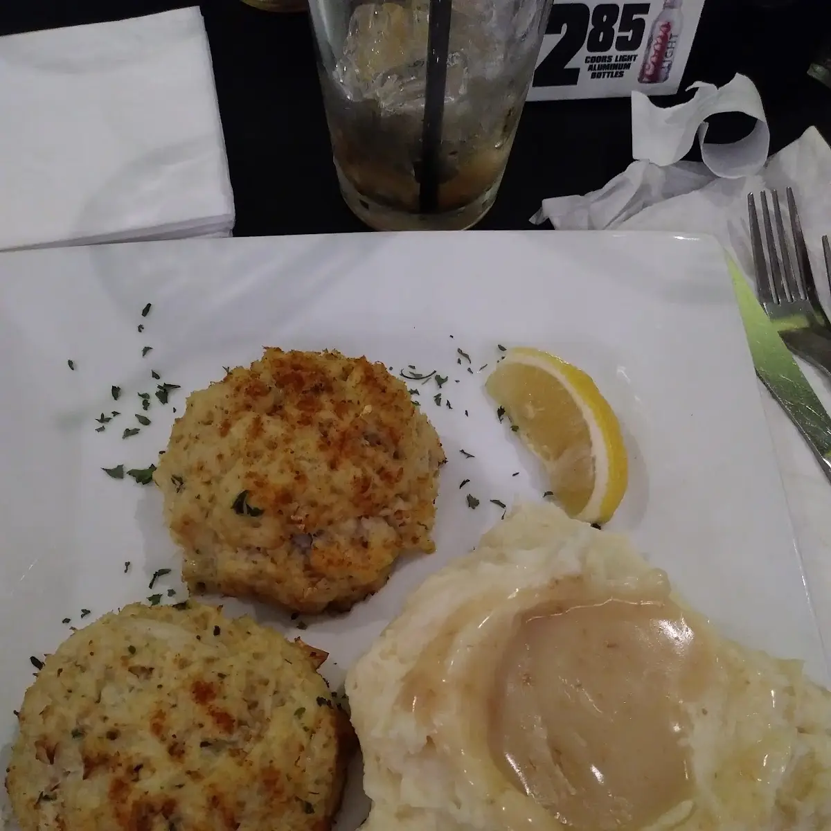 Crab Cakes and Mashed Potatoes