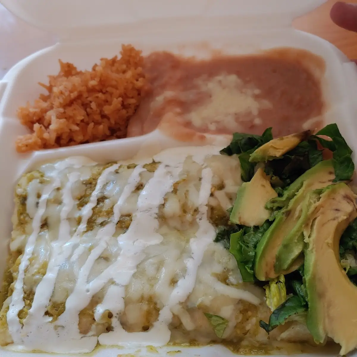 Enchilada Plate with Verde Sauce