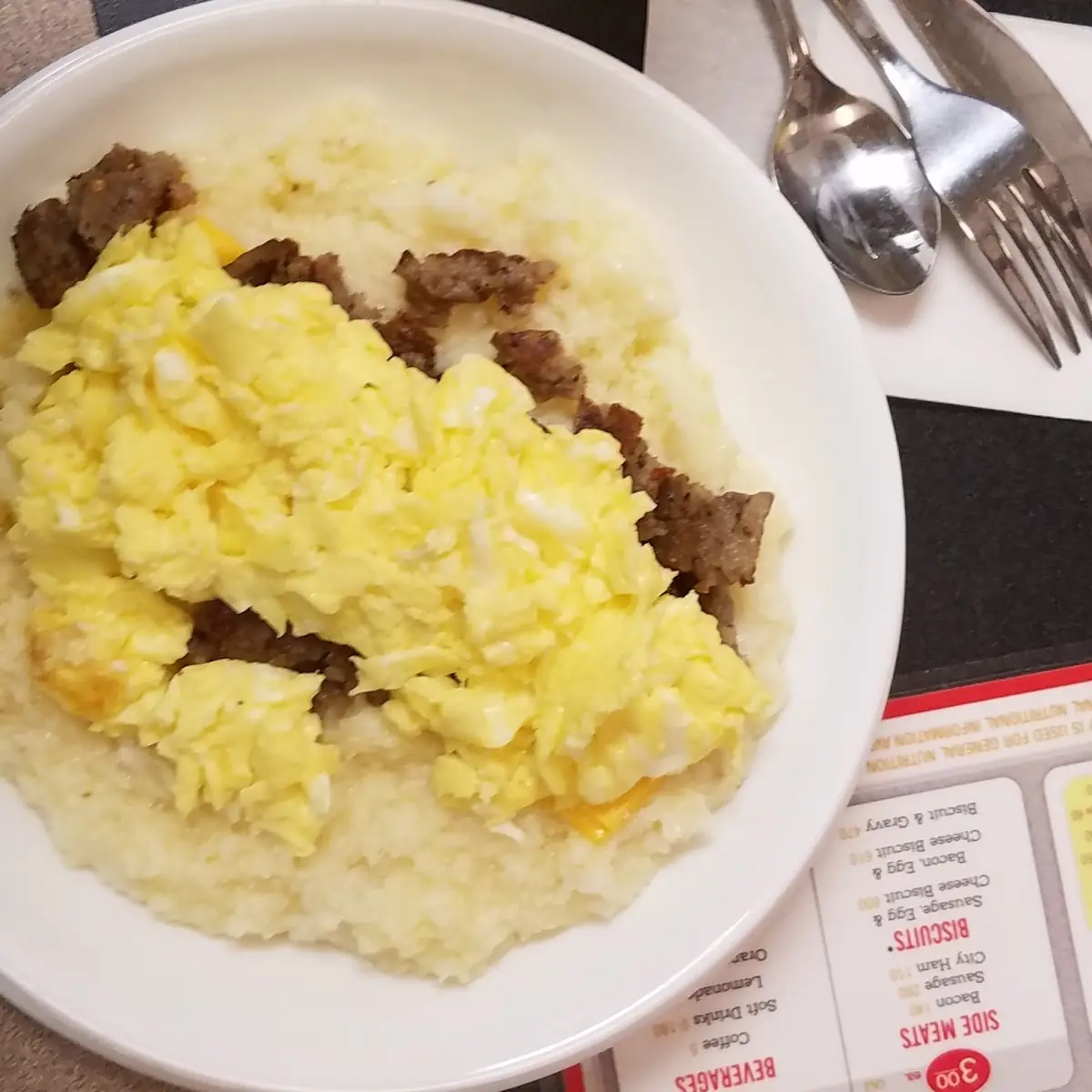 Sausage Egg & Cheese Grits Bowl