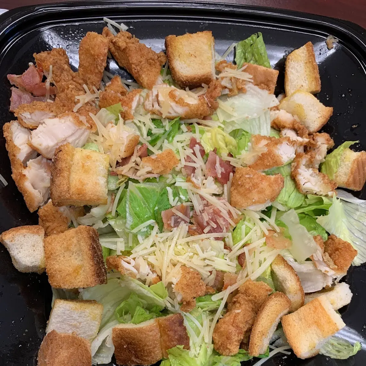 Caesar Salad with Fried Chicken