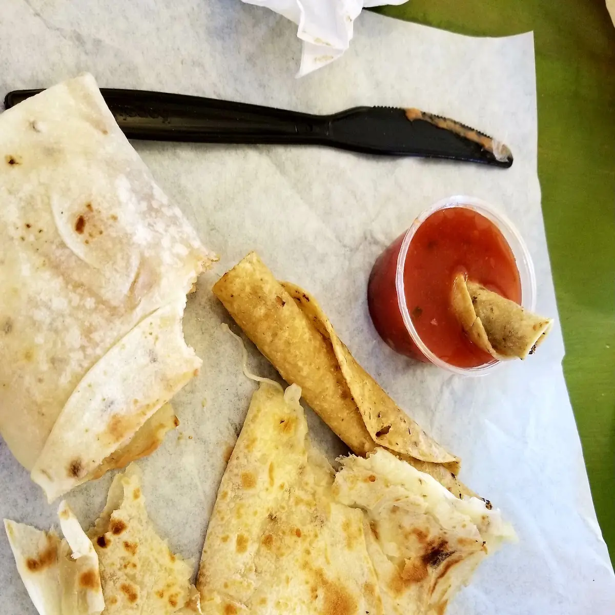 Folded Cheese Quesadilla