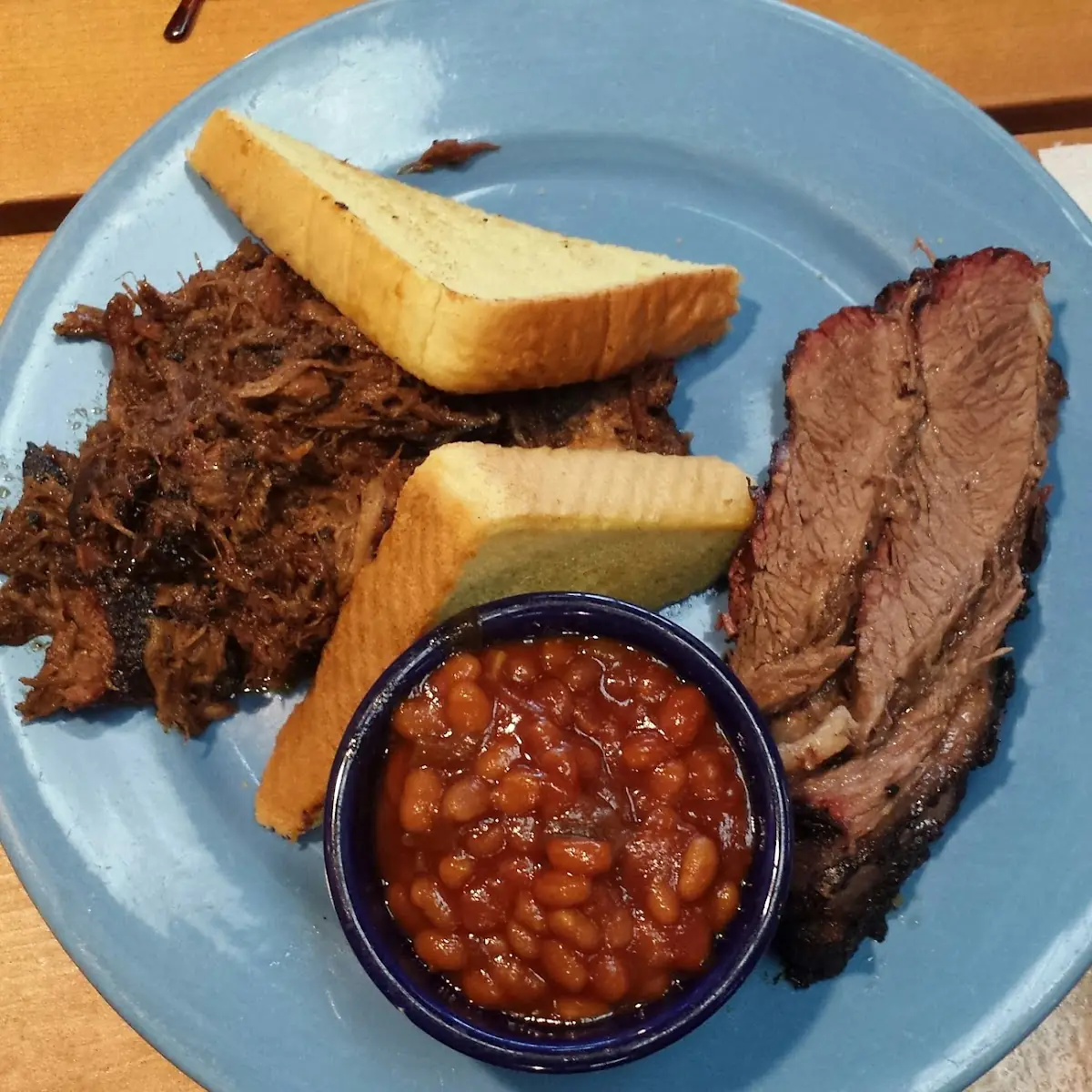 Pulled Pork Brisket and Baked Beans