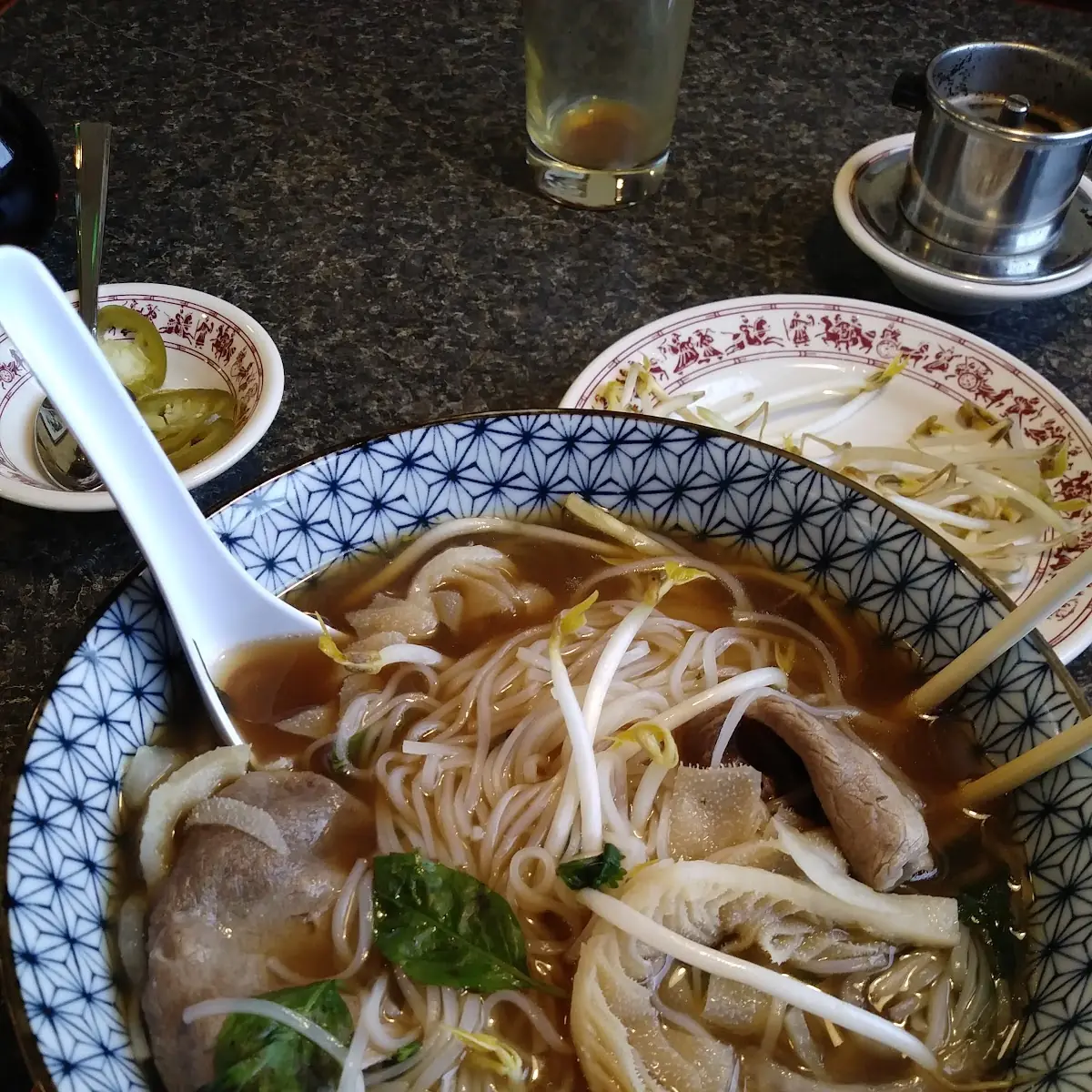 Combination Rice Noodle & Egg Noodle Soup