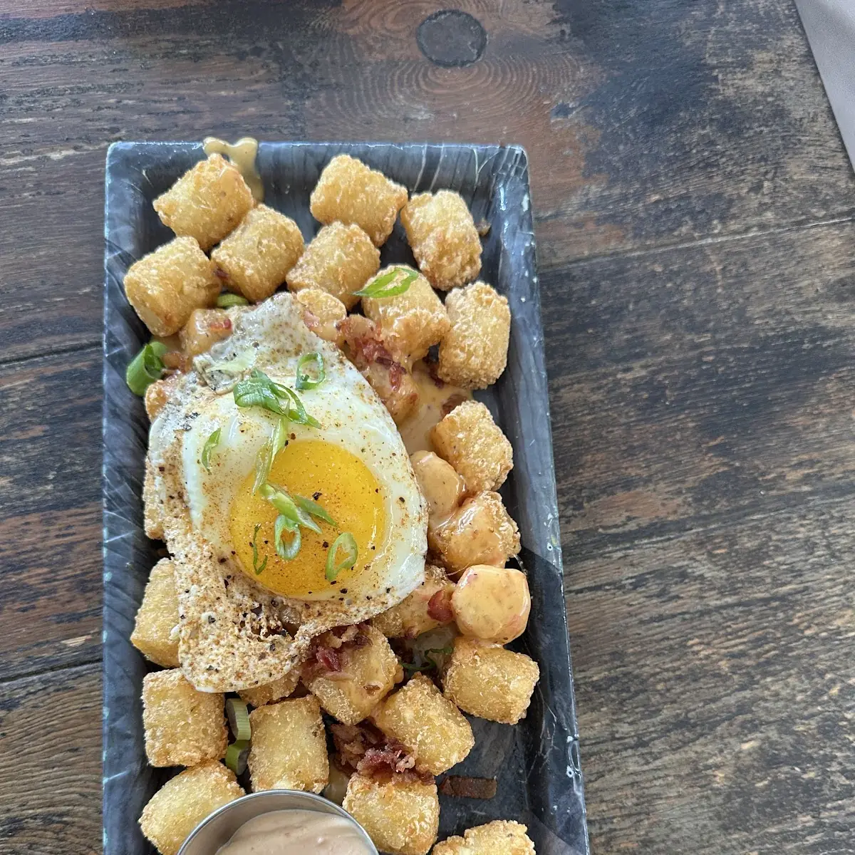 Loaded Tater Tots with Egg